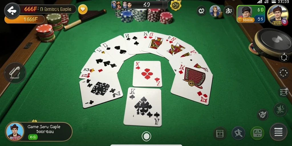 Tampilan gameplay Gaple yang menarik dan interaktif.