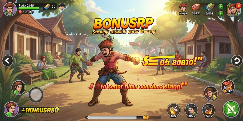 Gameplay BONUSRP yang intens dan mengasyikkan saat berstrategi melawan lawan.