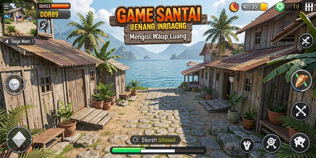 Screenshot utama IDR89 menampilkan gameplay yang ceria dan penuh warna.