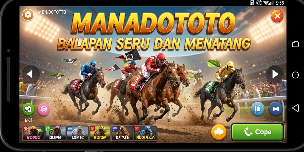 Gambaran gameplay Racing yang seru di MANADOTOTO.