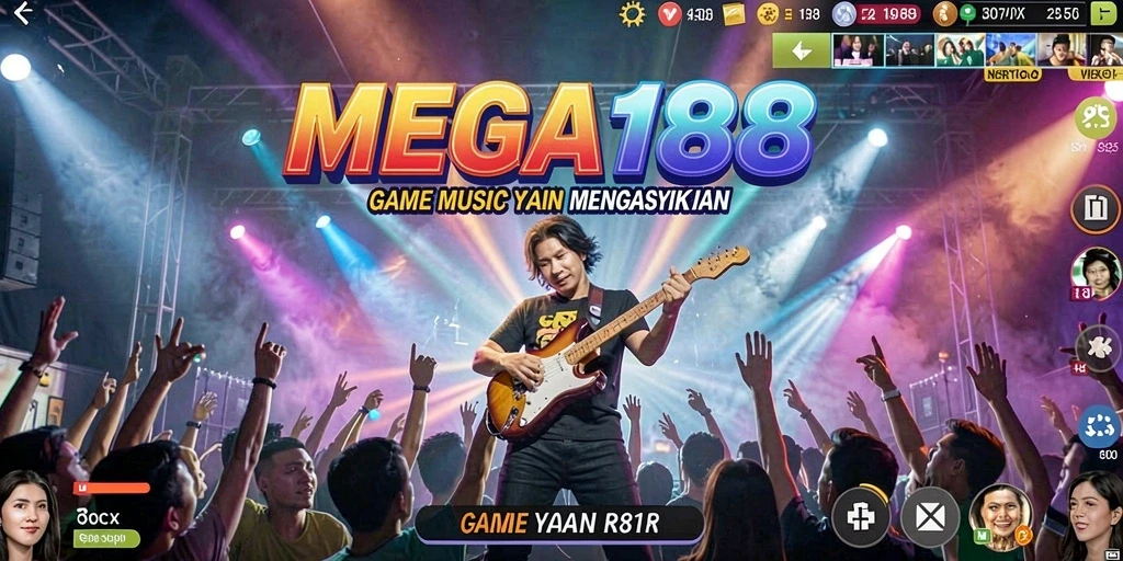 Tampilan menakjubkan dari gameplay musik di MEGA188.