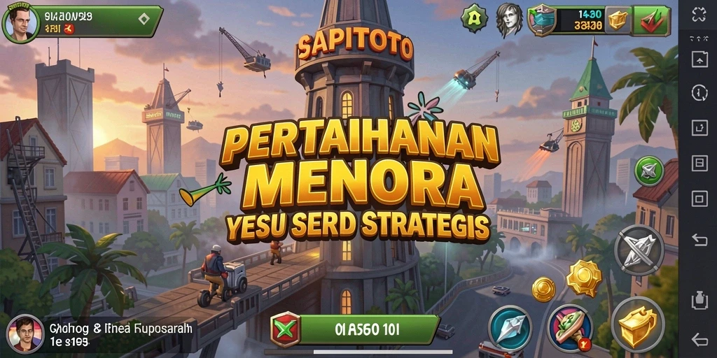 Tampilan menara dan strategi seru dalam permainan Tower Defense.