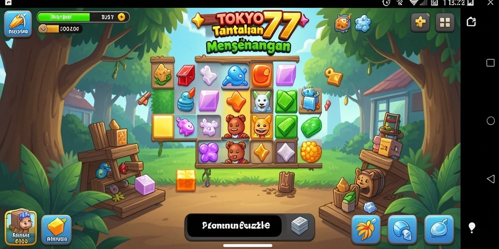 Screenshot gameplay TOKYO77 menampilkan tantangan Puzzle yang menarik.