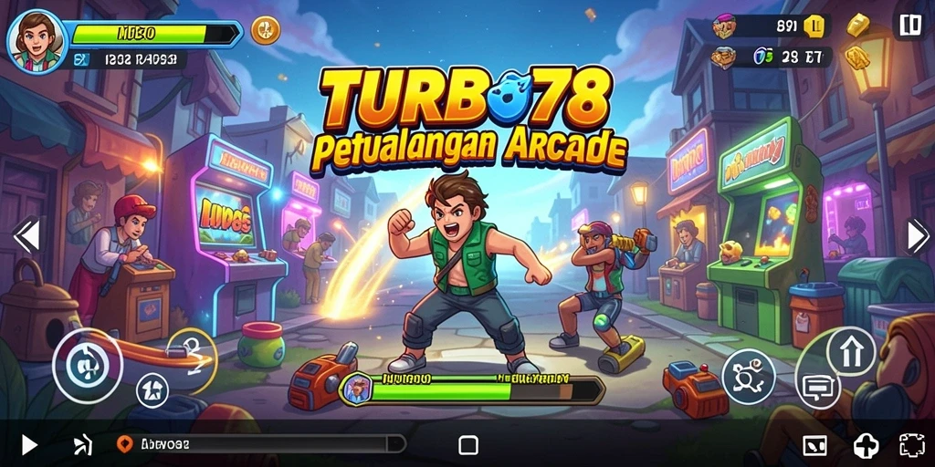 TURBO78 menampilkan gameplay arcade yang seru dan menantang.