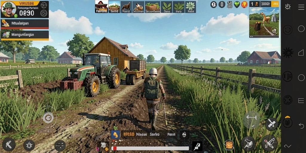 Gameplay seru dan interaktif dalam bertani di VIRUS88.